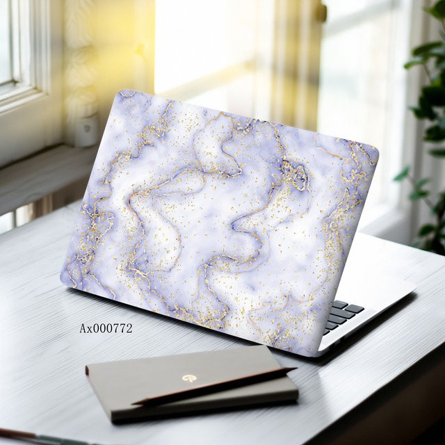 2 Stück Gradient Fluid Marble Laptop-Aufkleber in Multicolour und Purple für MacBook, Notebook und PC-Tastatur, wasserfeste Skin-Dekoration - Bild 1