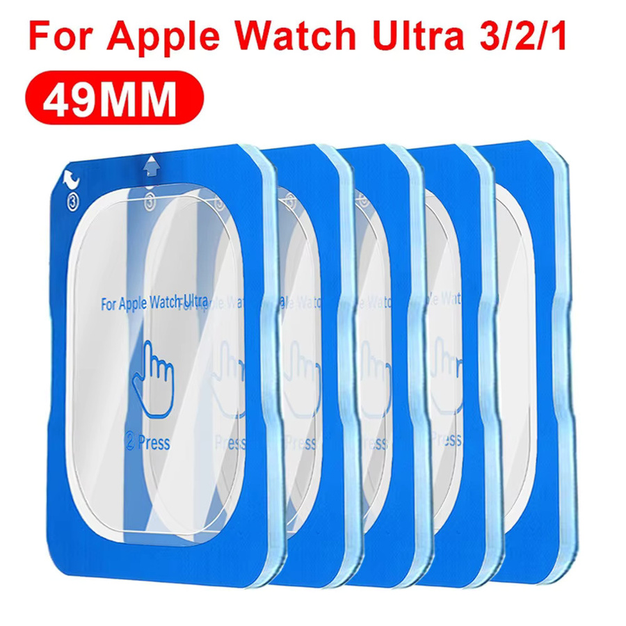 BAPPSUS Displayschutzfolie aus gehärtetem Glas für Apple Watch Ultra 2 und Ultra 3 (49 mm), transparent - Bild 6