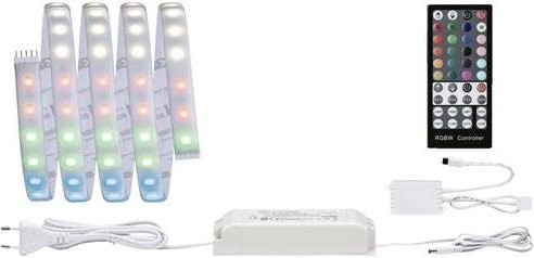 Paulmann LED-Strip MaxLED RGBW Basisset IP44 mit Fernbedienung und Netzteil, Multicolor und Weiß, Länge: 1.5 m - Bild 1