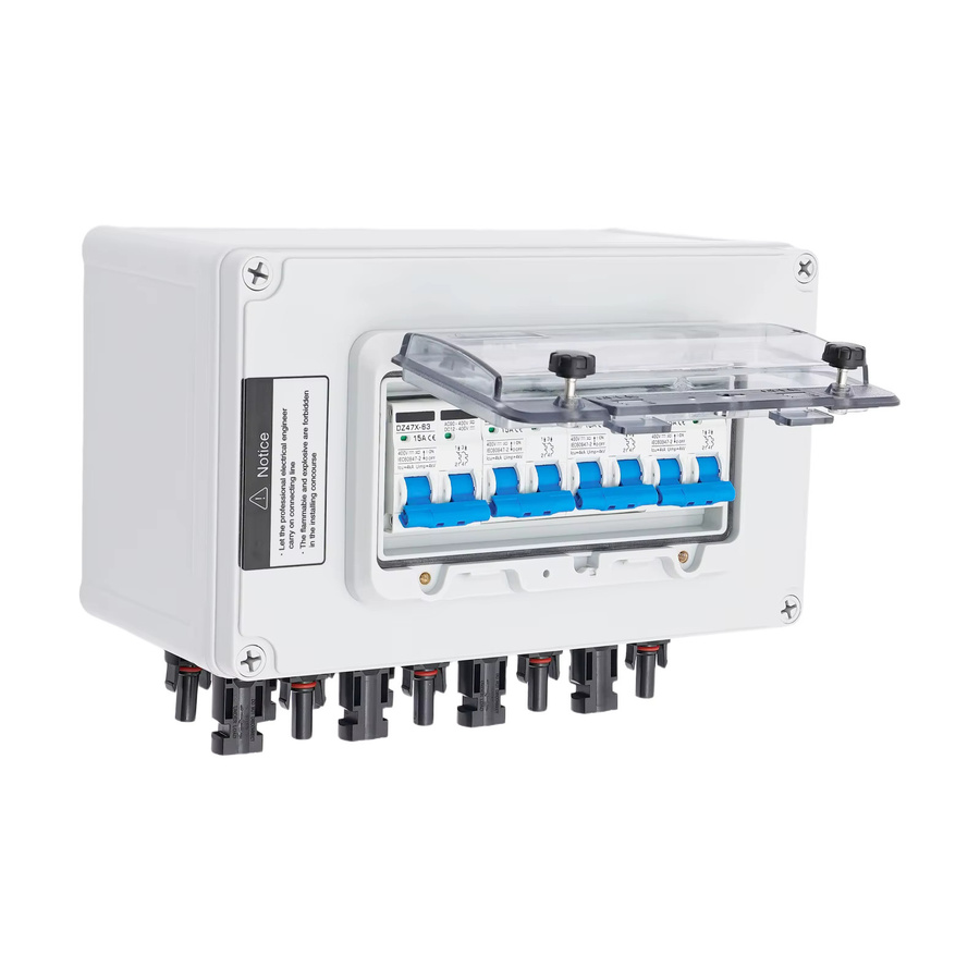 15 A Photovoltaik-DC-Schalter PV-Kombinator mit 4 Eingängen und 4 Ausgängen wasserdichter Solar-Leistungsschalter für Solarmodule in Weiß - Bild 3