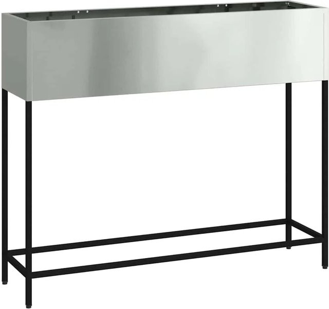 vidaXL Hochbeet Gartenpflanzer aus verzinktem Stahl in Silber, B/T/H: 100 x 26 x 82 cm - Bild 1