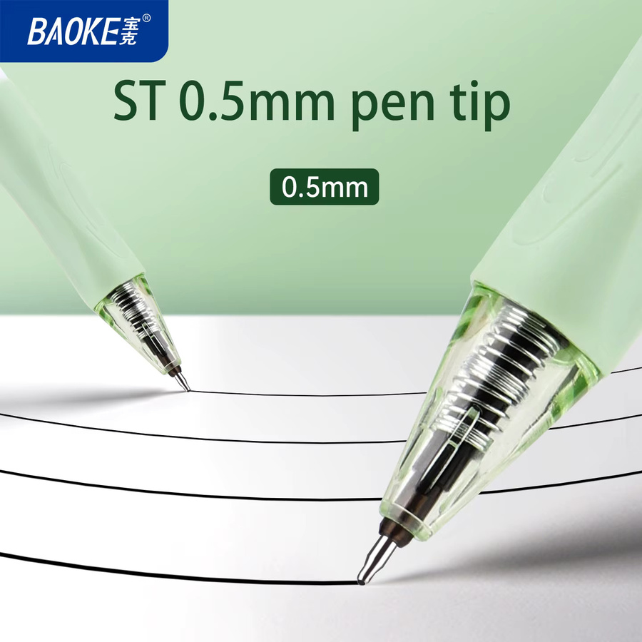 BAOKE PC1964 Löschbarer Gelstift mit 0,5 mm ST-Spitze, nachfüllbar, Farbe: Schwarz mit blauer Tinte - Bild 2