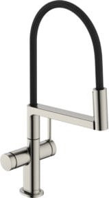 Hansgrohe Talis Se M54 Küchenarmatur mit Einhebelmischer, 3 Strahlfunktionen und schwenkbarem Auslauf, Edelstahl Finish, Silber - Bild 1