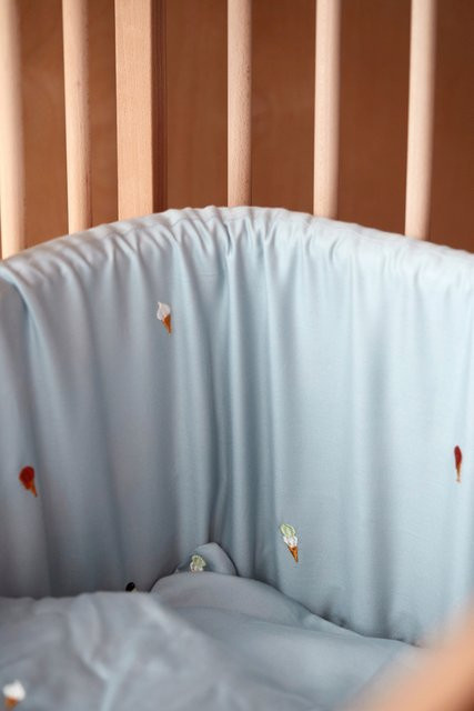 Filibabba Bettumrandung Cool Summer Stickerei in Pearl Blue - Bild 1