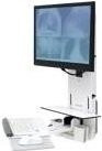 Ergotron StyleView Sit-Stand Vertical Lift Patient Room Befestigungskit in Weiß mit Wandmontage, Tastaturarm, Handgelenkkissen, Maushalterung und Barcode-Scanner-Halterung für LCD-Displays - Bild 1