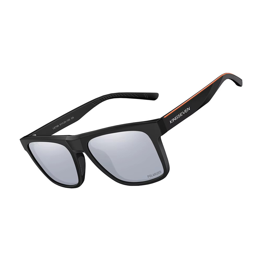 KINGSEVEN Sonnenbrille, Vollrand, Schwarz, Unisex, Kunststoff, polarisiert - Bild 3
