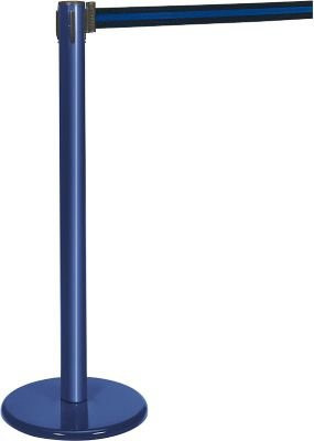 Guidesystems Gurtpfosten in Blau mit schwarz-blauem Gurt aus Metall - Bild 1