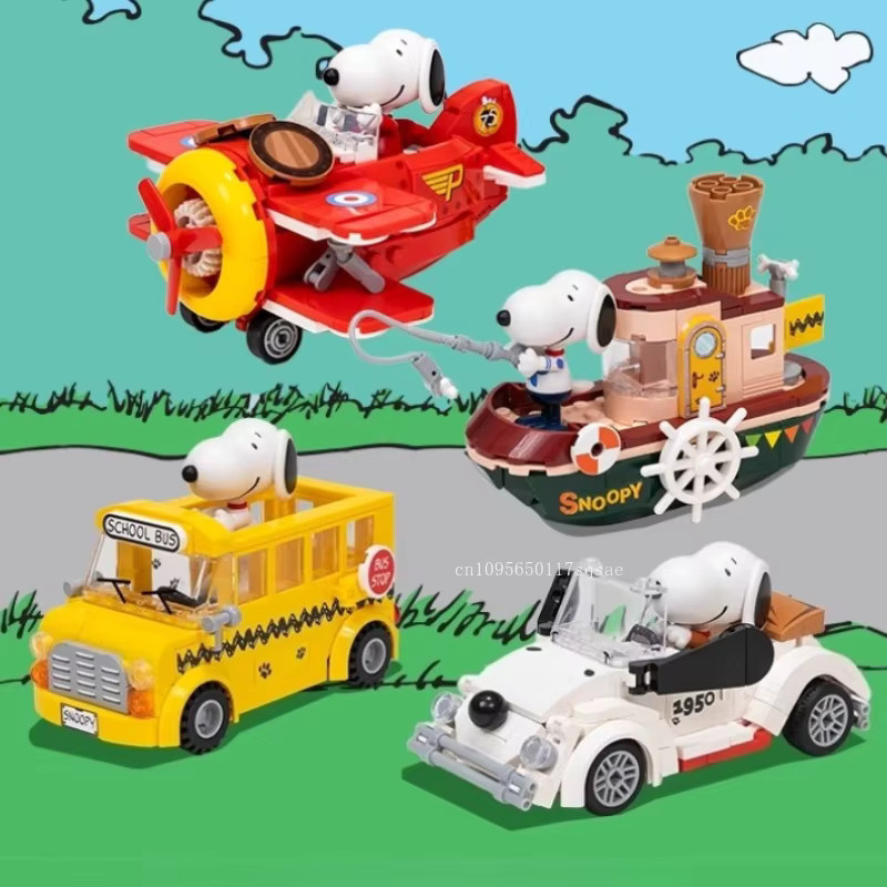 Pantasy Snoopy Where To Go Series Bausteine Disney Bauspielzeug Desktop Ornament Multicolour - Bild 2