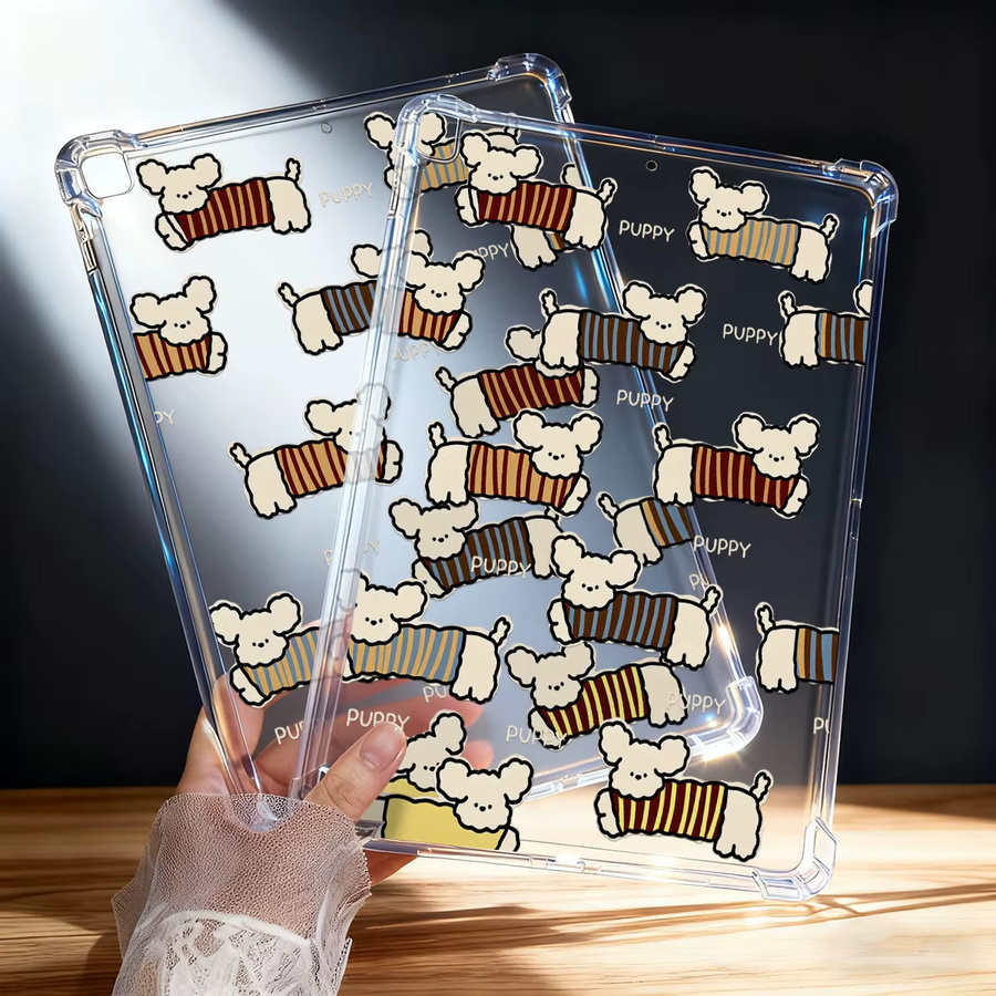 Transparente Teddy-Hunde Schutzhülle für Apple iPad Pro, iPad Air und iPad Mini Modelle - Bild 5