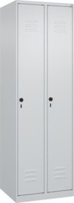C+P Wäsche-Spind Classic PLUS mit 2 Abteilen in Grau, Stahlkonstruktion, B/T/H: 60 x 50 x 185 cm - Bild 1
