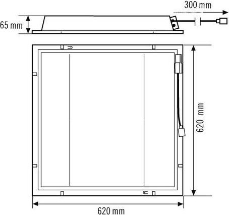 ESYLUX EQ10132483 LED-Panel Weiß quadratisch mit Bewegungssensor und Fernbedienung für Büros - Bild 1
