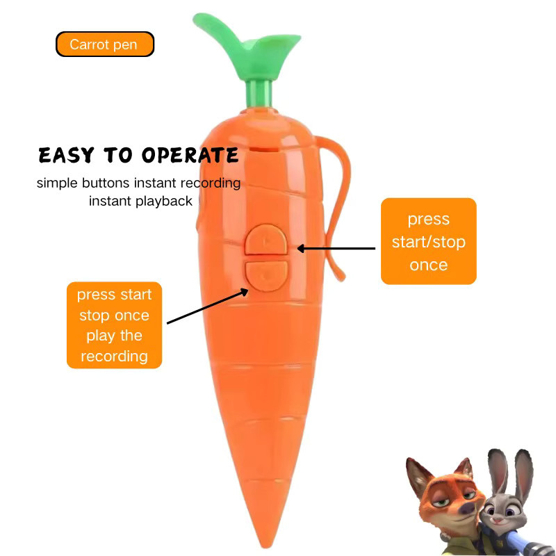 Disney Zootopia 2 Karotten-Aufnahmestift in Orange mit Gelstift für Kinder - Bild 5