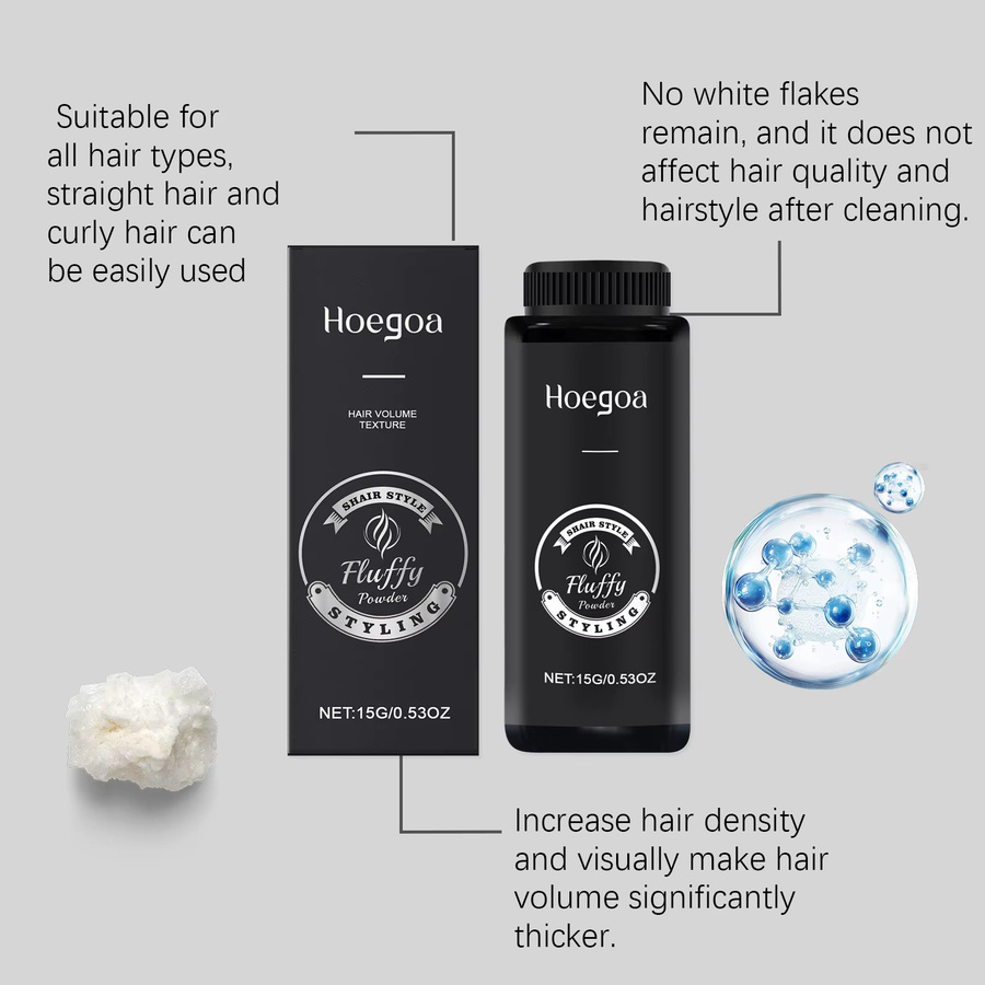 Hoegoa Haar-Volumen-Puder, Unisex, für fettiges und feines Haar - Bild 5