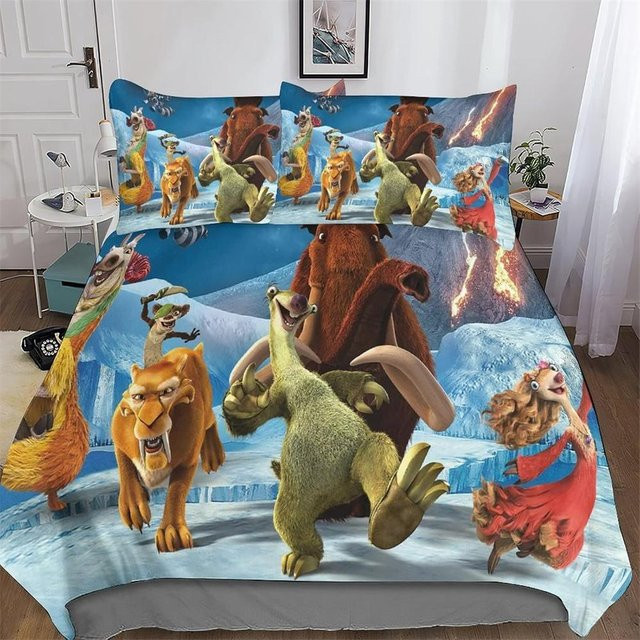 Lodestar Bettwäscheset Eiszeit Design mit Bettbezug und Kissenbezug, Mehrfarbig, B/H: 135 x 200 cm - Bild 1