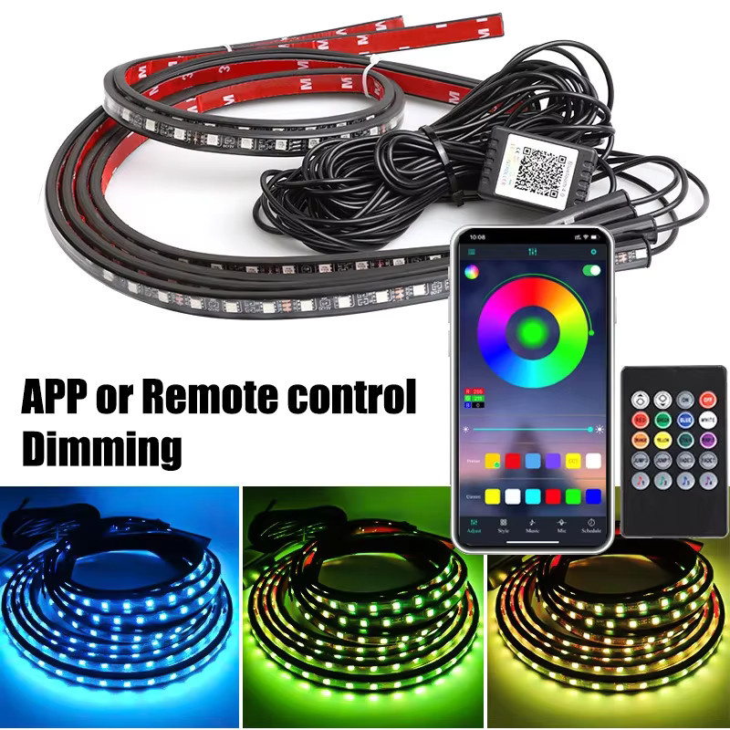 Ksdligh RGB Neon Flex LED Lichtleiste für Auto mit App- und Fernbedienung Steuerung zur Unterbodenbeleuchtung in Multicolour - Bild 2