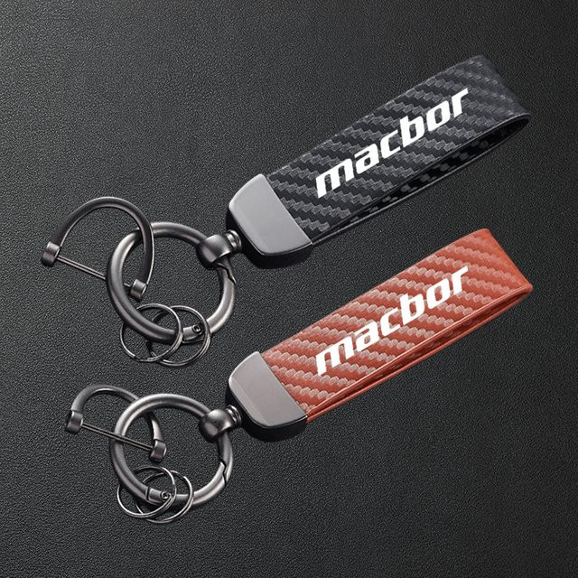 Macbor Schlüsselanhänger, Kohlefasermuster, Metall, Unisex - Bild 1