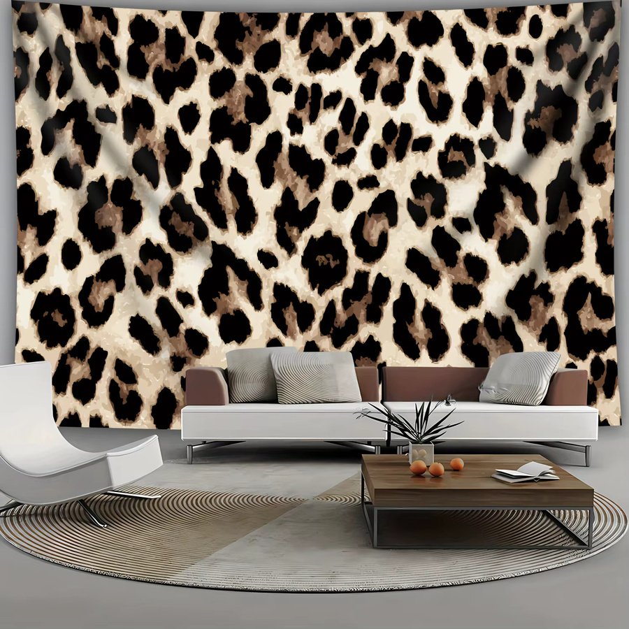 VIKAMA Wandbehang mit Leopardenmuster in Multicolour, moderner Wandteppich für Wohnzimmer, Schlafzimmer oder Büro, B/H: 75 x 58 cm - Bild 2