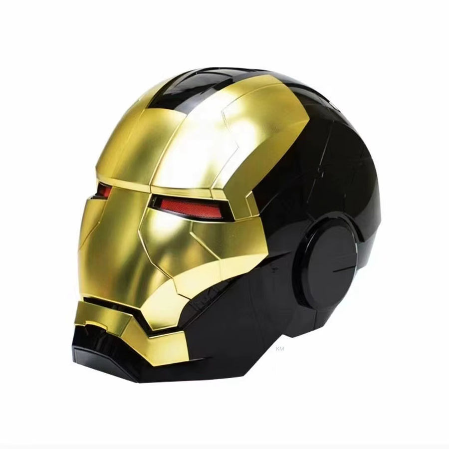 Bandai Marvel Mk5 Iron Man Helm, Schwarz-Gold, Sprachaktiviert, Elektrisch - Bild 2