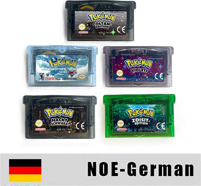 Pokemon Zoisit Sovereign of the Skies Rom Hack Cartridge für Game Boy Advance in Violett Nacht Schwarz von NOE Deutsch RTC Cart 1M Flash - Bild 1