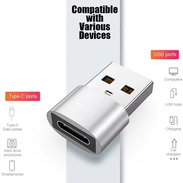 USB 3.0 zu Typ C Konverter Adapter in Silber für Computer und Smartphone - Bild 4