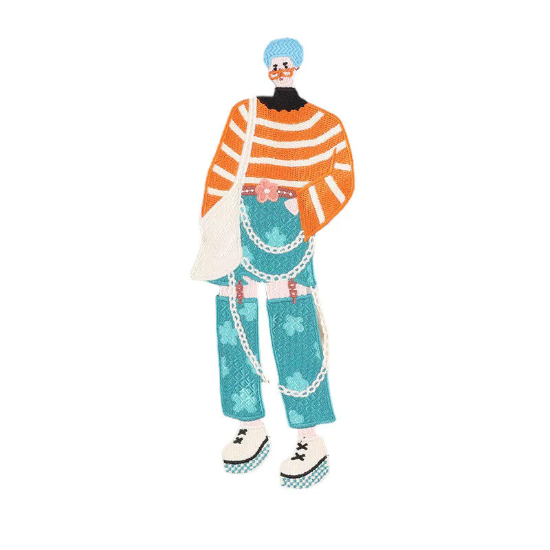 Bestickter Stoffaufnäher mit Cartoon-Charakter als DIY Kleidungszubehör in Multicolour - Bild 3
