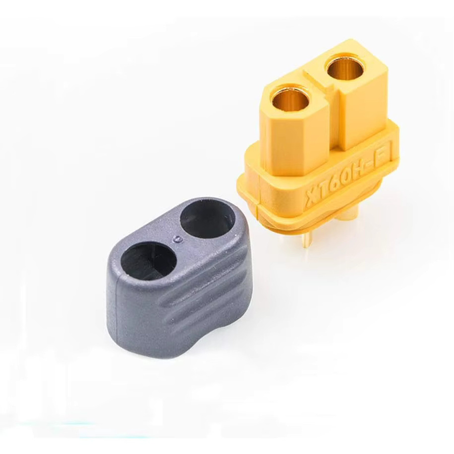 15 Paar AOKIN XT60H Rundstecker Set mit Hülle in Gelb für Lipo-Batterien und RC Modelle - Bild 2