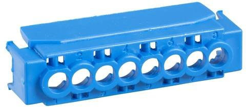 Schneider Electric 13586 Isolierstoffabdeckung für Klemmenblöcke, 8-Loch, blau, 5er-Pack - Bild 1