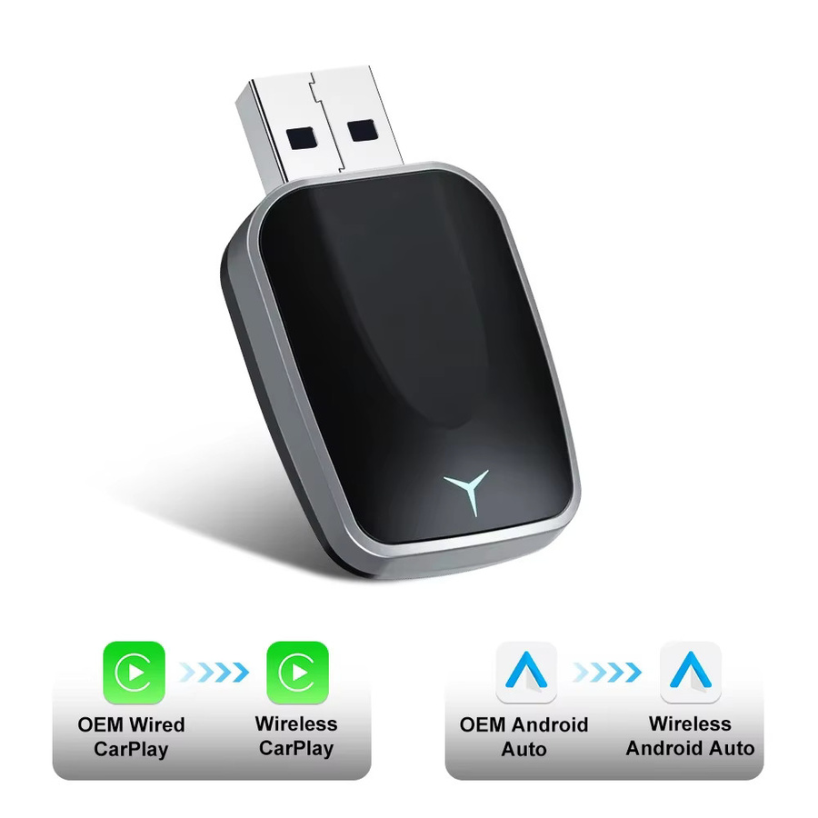 FLIXIVI 2in1 Wireless CarPlay und Android Auto Adapter in Schwarz für Nissan, Plug-and-Play Mini Box - Bild 2