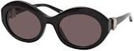 Balenciaga BB 0460S Sonnenbrille, Rund, Vollrand, Kunststoff, Damen, Schwarz, Grau - Bild 1