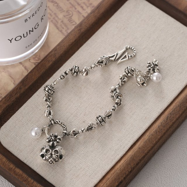 Yulouzhong Charm Armband, 925 Silber, Vintage, Unisex - Bild 1