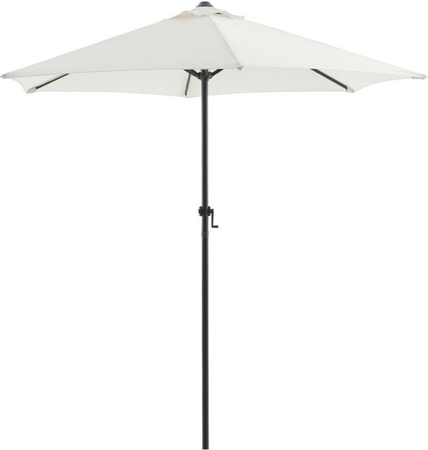 Pocoline Sonnenschirm beige aus Polyester mit Stahlgestell und UPF 50+ Schutz, Durchmesser: 250 cm, Höhe: 232 cm - Bild 1