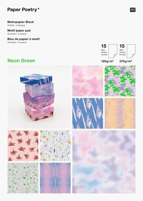 Rico Design Paper Poetry Motivpapierblock Transformation, Multicolor, A4, 30 Blatt - Bild 1