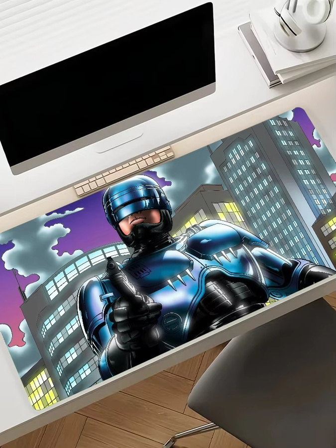 R-Robo CopS Movie Mauspad rutschfeste Schreibtischunterlage aus Gummi in Multicolour - Bild 7