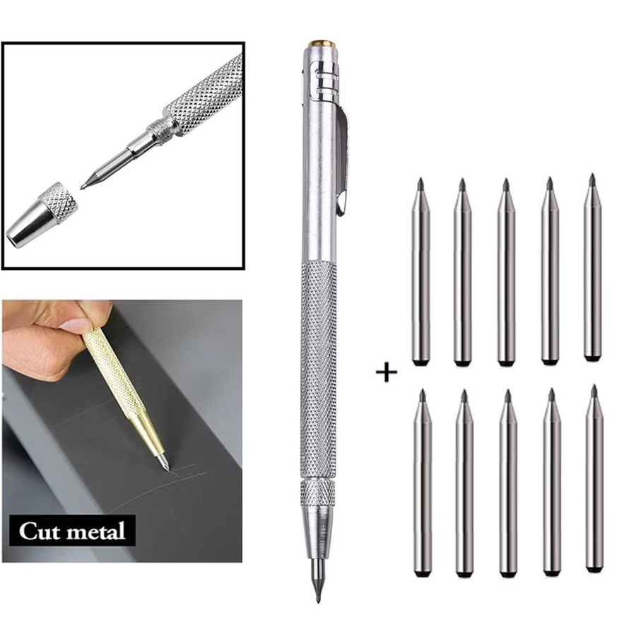 VIBRATITE 11er Set Glasritzrad-Stifte mit Wolfram-Hartmetallspitze für Glas, Keramik, Metall und Holz in Silber - Bild 2