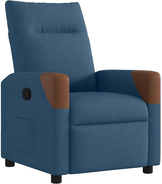 vidaXL Relaxsessel Blau aus Stoff mit Armlehnen und manueller Verstellung - Bild 1