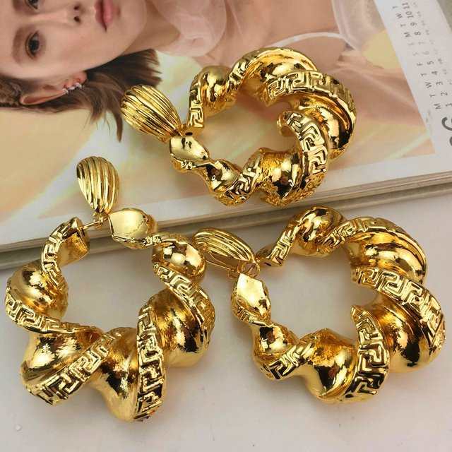 yuminglai Ohrringe, Gold, Messing, Damen - Bild 1