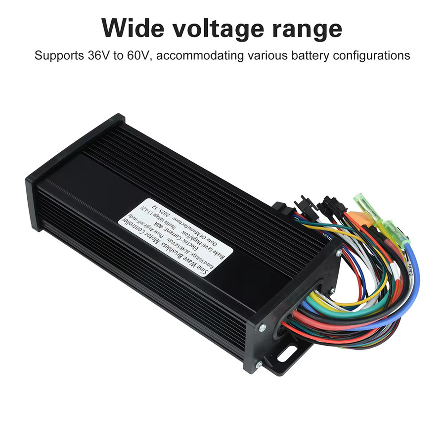 diymore Bürstenloser Motorcontroller 1000W-2000W mit Sinuswelle und 3 Modi, Schwarz, kompatibel mit Protokoll 2 LCD-Instrument, 36V/48V 40A - Bild 2