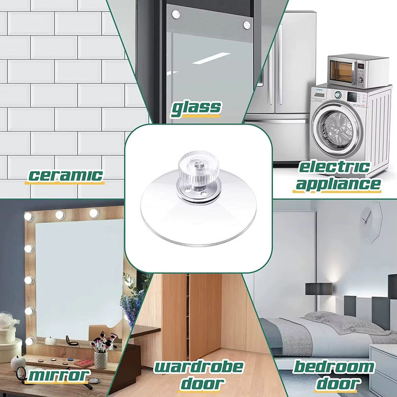 Transparente PVC-Vakuum-Saugnapfhalter aus Kunststoff mit Schrauben für Badezimmer, Küche und Büro, Durchmesser: 32 mm, 41 mm und 53 mm - Bild 5
