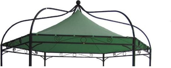 DEGAMO Ersatzdach für Pavillon MODENA aus grünem, PVC-beschichtetem Polyester - Bild 1