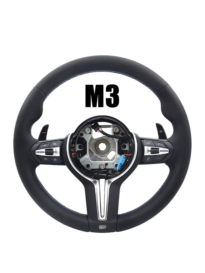 Leder-Sportlenkrad für BMW 1er 3er 5er 7er Serie in Schwarz - Bild 6
