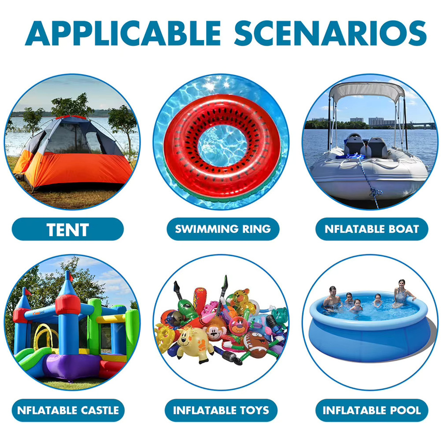 APWIKOGER Pool Liner Reparatur Kit aus transparentem PVC für wasserdichte Reparaturen von Luftmatratzen und aufblasbaren Objekten - Bild 2