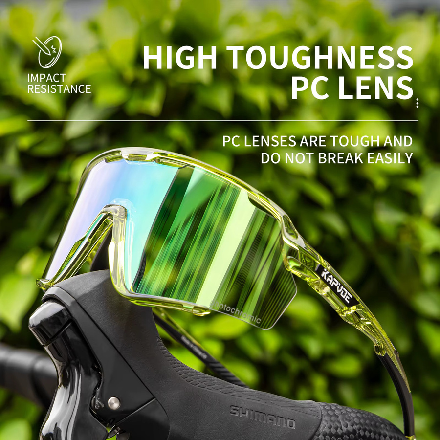 Kapvoe Sportsonnenbrille, Photochrome, Vollrand, Kunststoff - Bild 4
