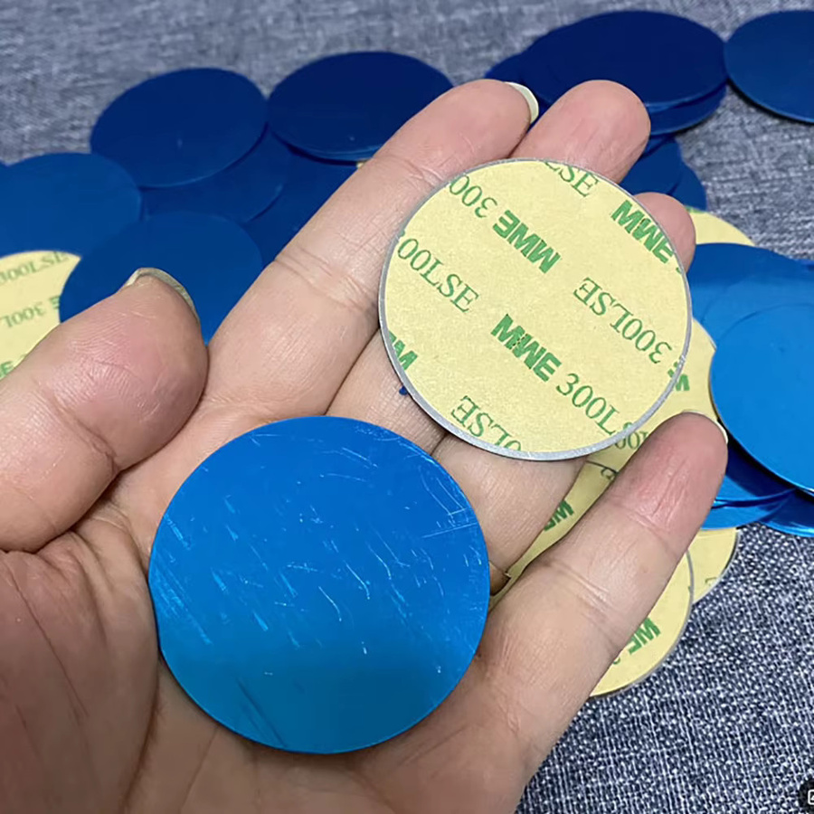 10 Stück Magnetische Metallplatten aus Eisen in Silber für Handyhalterungen und Autohalterungen, Durchmesser: 20 mm bis 50 mm - Bild 3