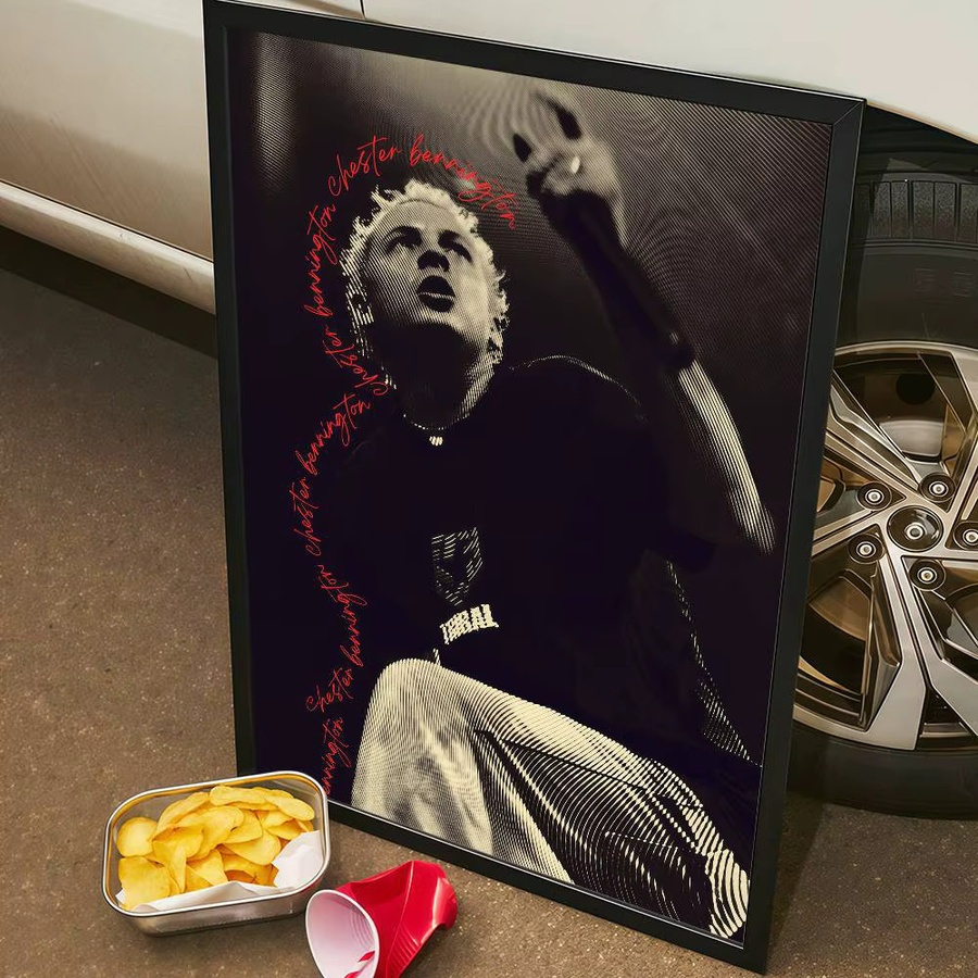 Linkin Park Anime-Poster als selbstklebender Papieraufkleber in Mehrfarben zur Raumdekoration - Bild 4