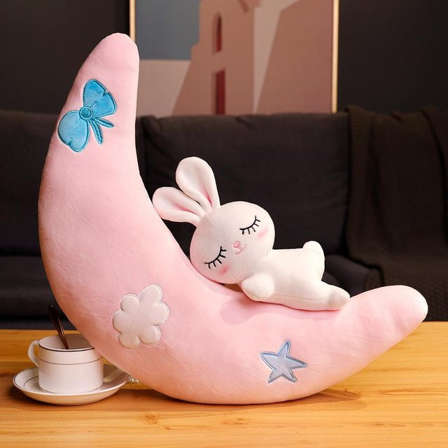 BC Pet Supplies Mond-Hase Plüschtier, Rosa, 30cm - Bild 1
