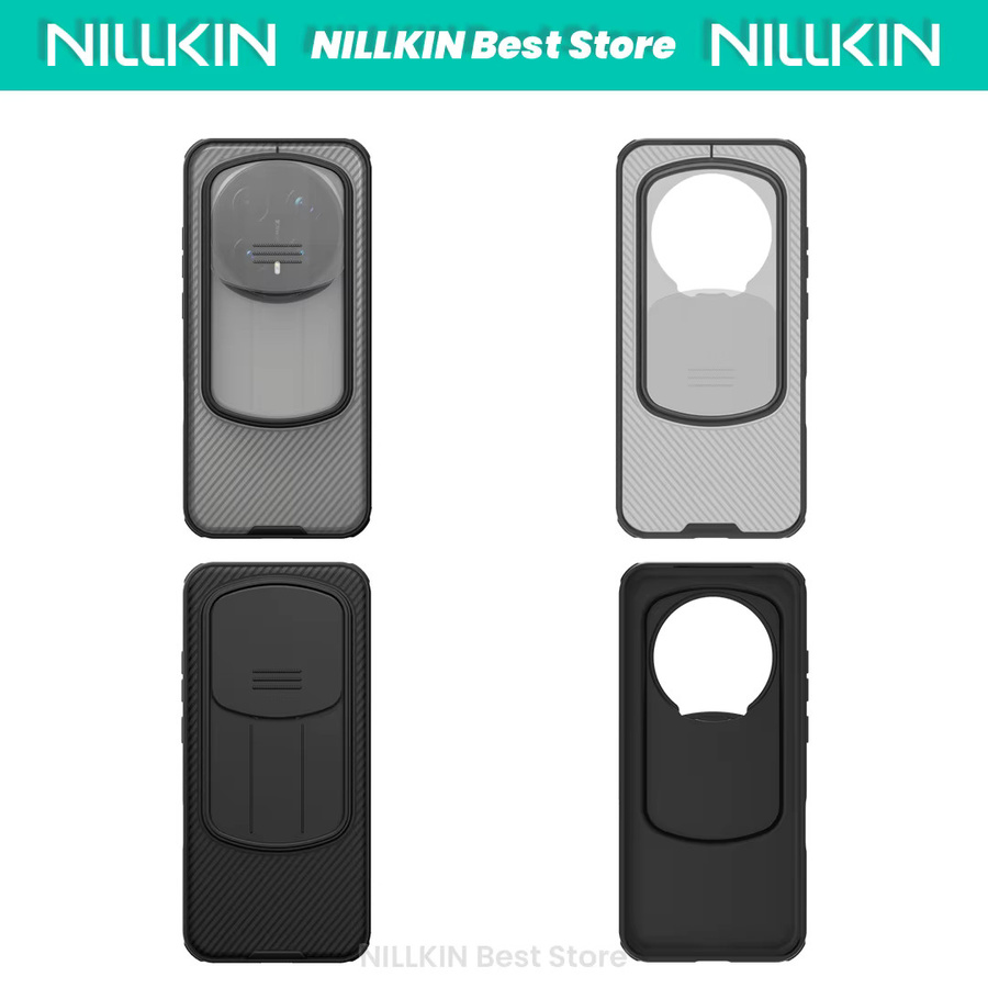 Nillkin Handyhülle für Honor Magic 8 Pro in Schwarz und Transparent mit Linsenschieber und stoßfestem Hardcover aus TPU und PC - Bild 4