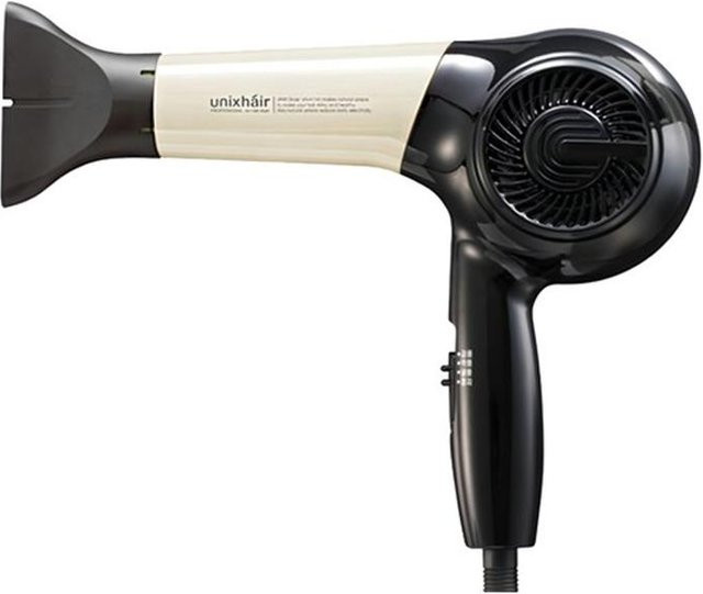 UNIX Starkwind-Haartrockner mit Turbodüse, 1300W, Schwarz - Bild 1