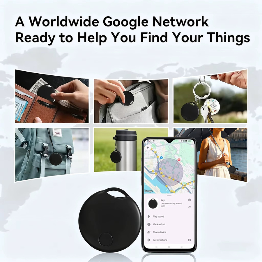 RSH 4er Set Android Tracker kompatibel mit Google Find My Device App zur Ortung von Schlüsseln und Taschen für Samsung Xiaomi und Pixel Smart Tags - Bild 2