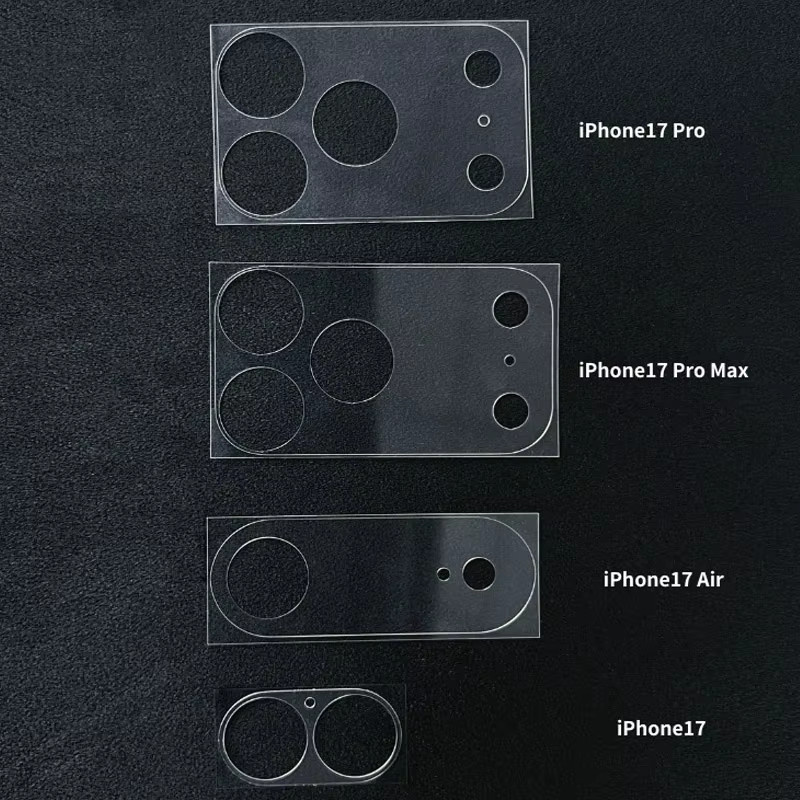 2er-Set Objektiv-Schutzfolien für iPhone 17 Pro Max, 17 Pro und 17 Air, Matte Oberfläche, Transparent, Kratzschutz für die Rückkamera - Bild 5