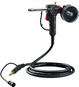 VEVOR 100A Spool Gun Schweißspulenpistole mit 3m Kabel, kompatibel mit Hobart Handler 210 MVP MIG Schweißgeräten, für 0,58 mm, 0,0762 cm und 0,0899 cm Flux Core, Massiv- und Aluminium-Schweißdrähte, Schwarz - Bild 1